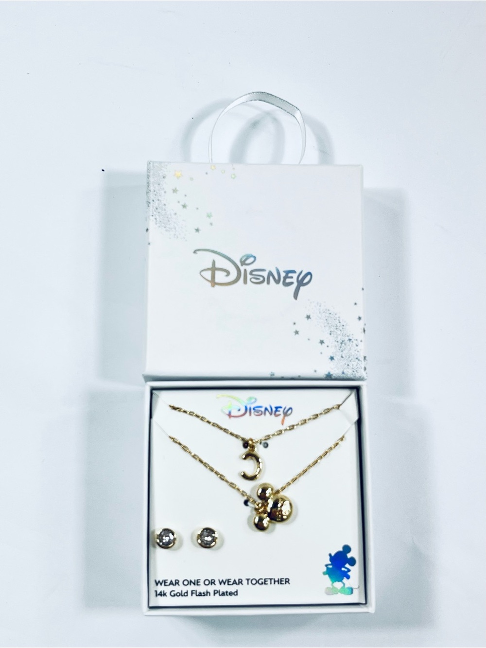 Disney Mickey Necklace & Earring Set of 3 NEW